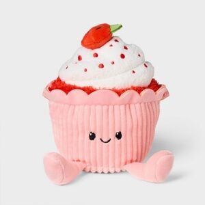 Valentine Strawberry Cupcake Plush 6” Gigglescape